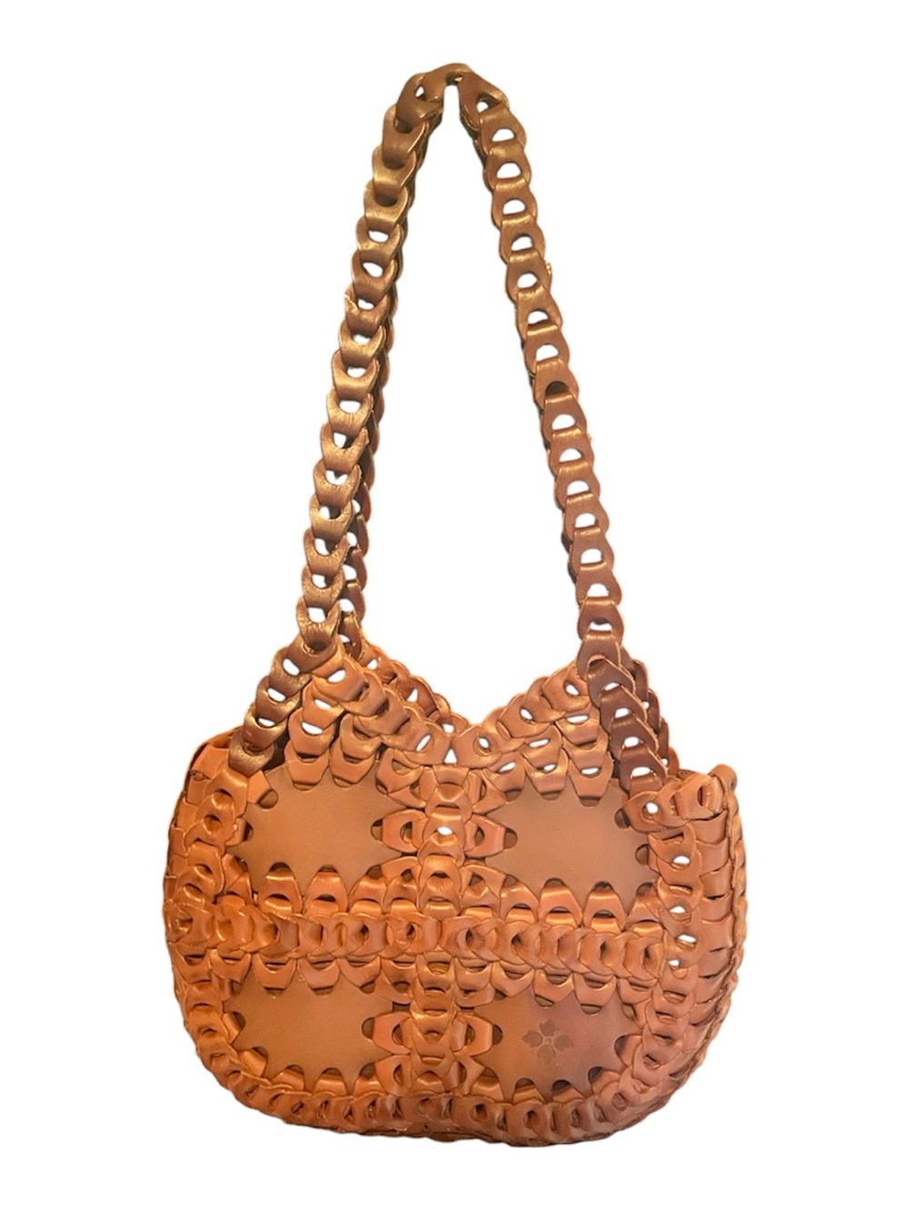 Patricia Nash Woven Saddle  Shoulder Bag - Tan